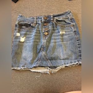 Medium wash denim skirt